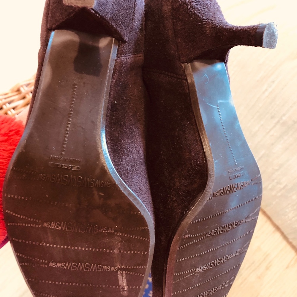 Stuart Weizmann Brown Suede Booties - image 3